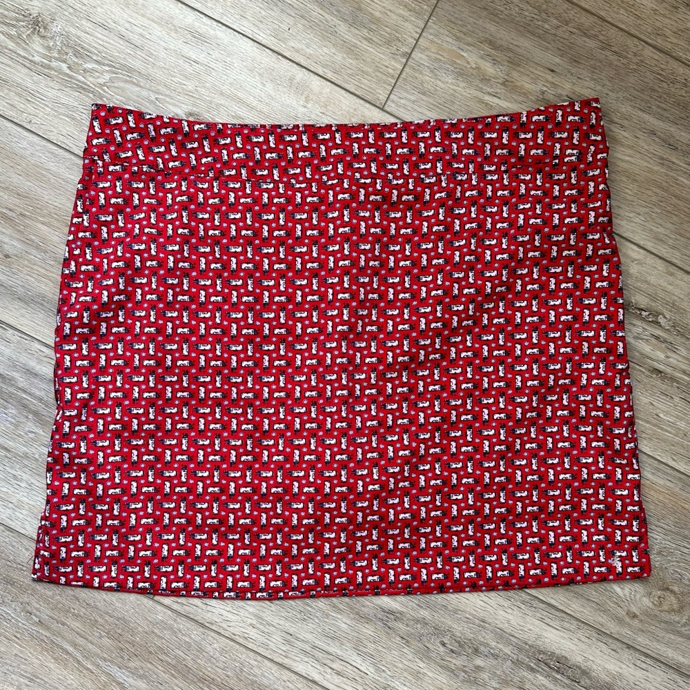 Izod Golf Red Golfbag Print Skort Size 16